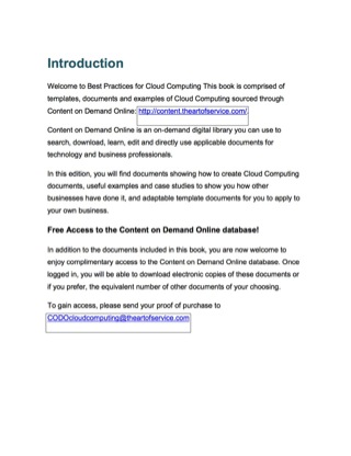 Titelbild: Cloud Computing Best Practices - Templates, Documents and Examples of Cloud Computing in the Public Domain PLUS access to content.theartofservice.com for downloading 9781742443225