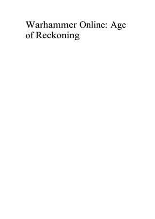 Cover image: Warhammer Online: Age of Reckoning context immersion guide 9781742443973