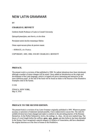 Cover image: New Latin Grammar - The Original Classic Edition 9781742444901