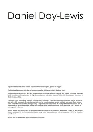 Titelbild: The Daniel Day-Lewis Handbook - Everything you need to know about Daniel Day-Lewis 9781742447476