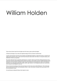 Titelbild: The William Holden Handbook - Everything you need to know about William Holden 9781743040393