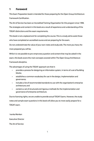 Cover image: TOGAF 9 Foundation part 2 Exam Preparation Course in a Book for Passing the TOGAF 9 Foundation part 2 Certified Exam - The How To Pass on Your First Try Certification Study Guide 2nd edition 9781743040935