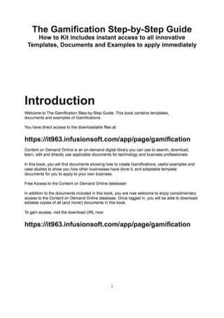 Cover image: The Gamification Step-by-Step Guide - How to Kit includes instant access to all innovative Templates, Documents and Examples to apply immediately 9781486459186
