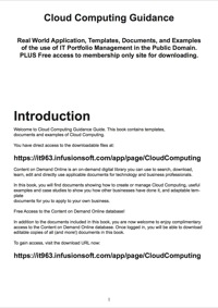 Omslagafbeelding: Cloud Computing Guidance - Real World Application, Templates, Documents, and Examples of the use of Cloud Computing in the Public Domain. PLUS Free access to membership only site for downloading. 9781486459247