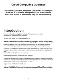 Imagen de portada: Cloud Computing Guidance - Real World Application, Templates, Documents, and Examples of the use of Cloud Computing in the Public Domain. PLUS Free access to membership only site for downloading. 9781486459247