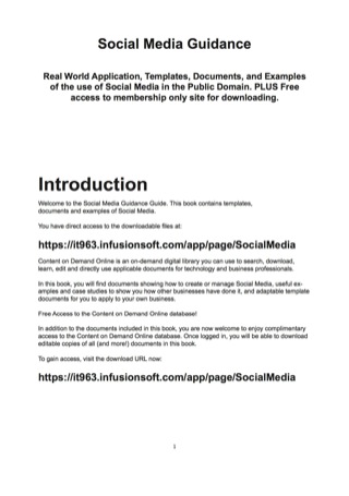 Cover image: Social Media Guidance - Real World Application, Templates, Documents, and Examples of the use of Social Media in the Public Domain. PLUS Free access to membership only site for downloading. 9781486459261