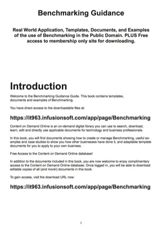 Imagen de portada: Benchmarking Guidance - Real World Application, Templates, Documents, and Examples of the use of Benchmarking in the Public Domain. PLUS Free access to membership only site for downloading. 9781486460526