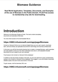 صورة الغلاف: Biomass Guidance - Real World Application, Templates, Documents, and Examples of the use of Biomass in the Public Domain. PLUS Free access to membership only site for downloading. 9781486460625