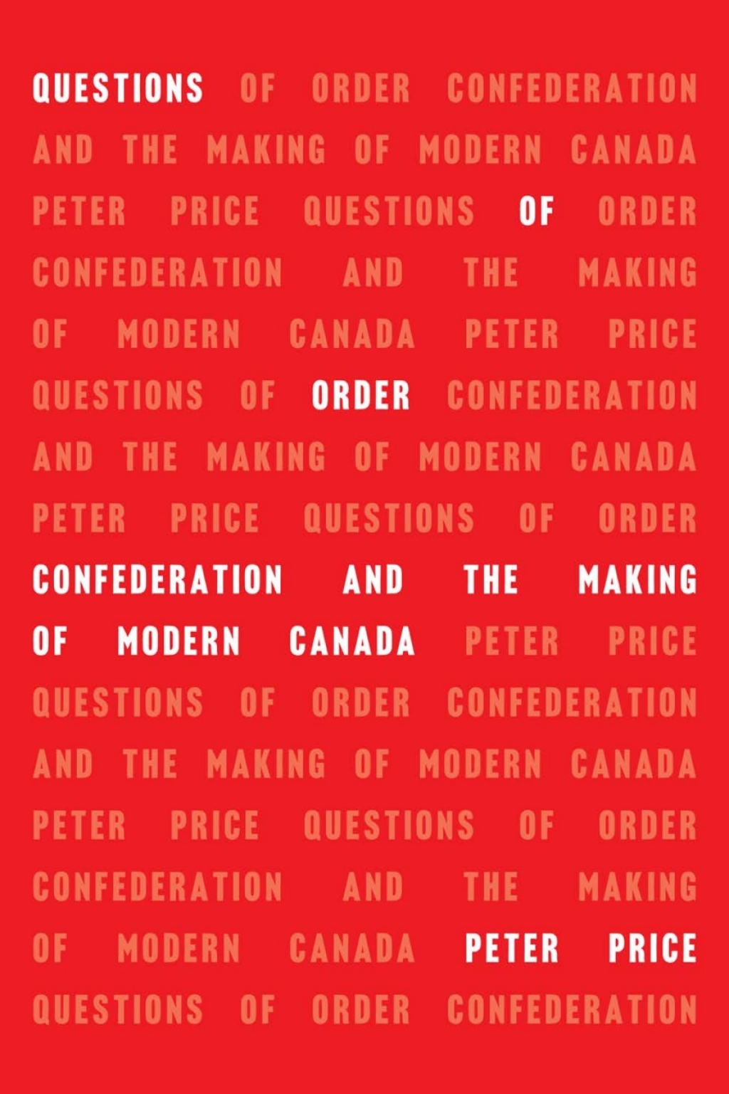 Questions of Order Confederation and the Making of Modern Canada 1st Edition