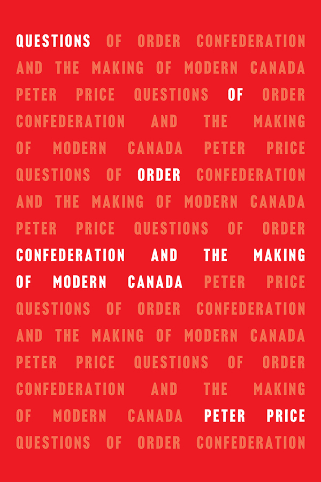 Questions of Order Confederation and the Making of Modern Canada 1st Edition