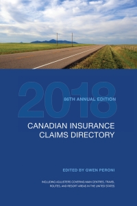 Cover image: Canadian Insurance Claims Directory 2018 1st edition 9781487523008
