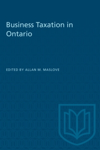 Cover image: Business Taxation in Ontario 1st edition 9780802071934