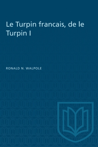 Cover image: Le Turpin francais, de le Turpin I 1st edition 9781487585563