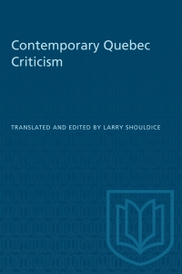 Cover image: Contemporary Quebec Criticism 1st edition 9780802063762