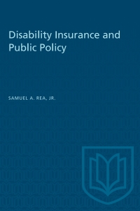 Cover image: Disability Insurance and Public Policy 1st edition 9781487573232