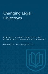 Cover image: Changing Legal Objectives 1st edition 9781487577094