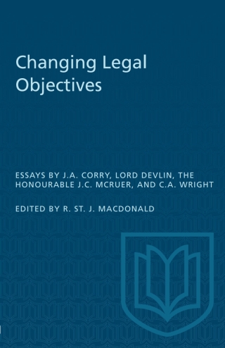 Cover image: Changing Legal Objectives 1st edition 9781487577094