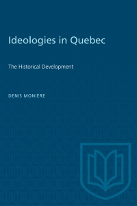 Cover image: Ideologies in Quebec 1st edition 9780802063588
