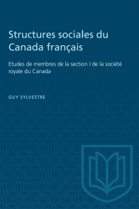 Cover image: Structures sociales du Canada français 1st edition 9781487581121