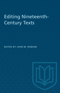 Cover image: Editing Nineteenth-Century Texts 1st edition 9781487581336