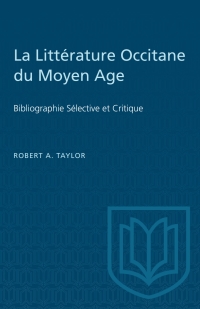Cover image: La Littérature Occitane du Moyen Age 1st edition 9781487582517