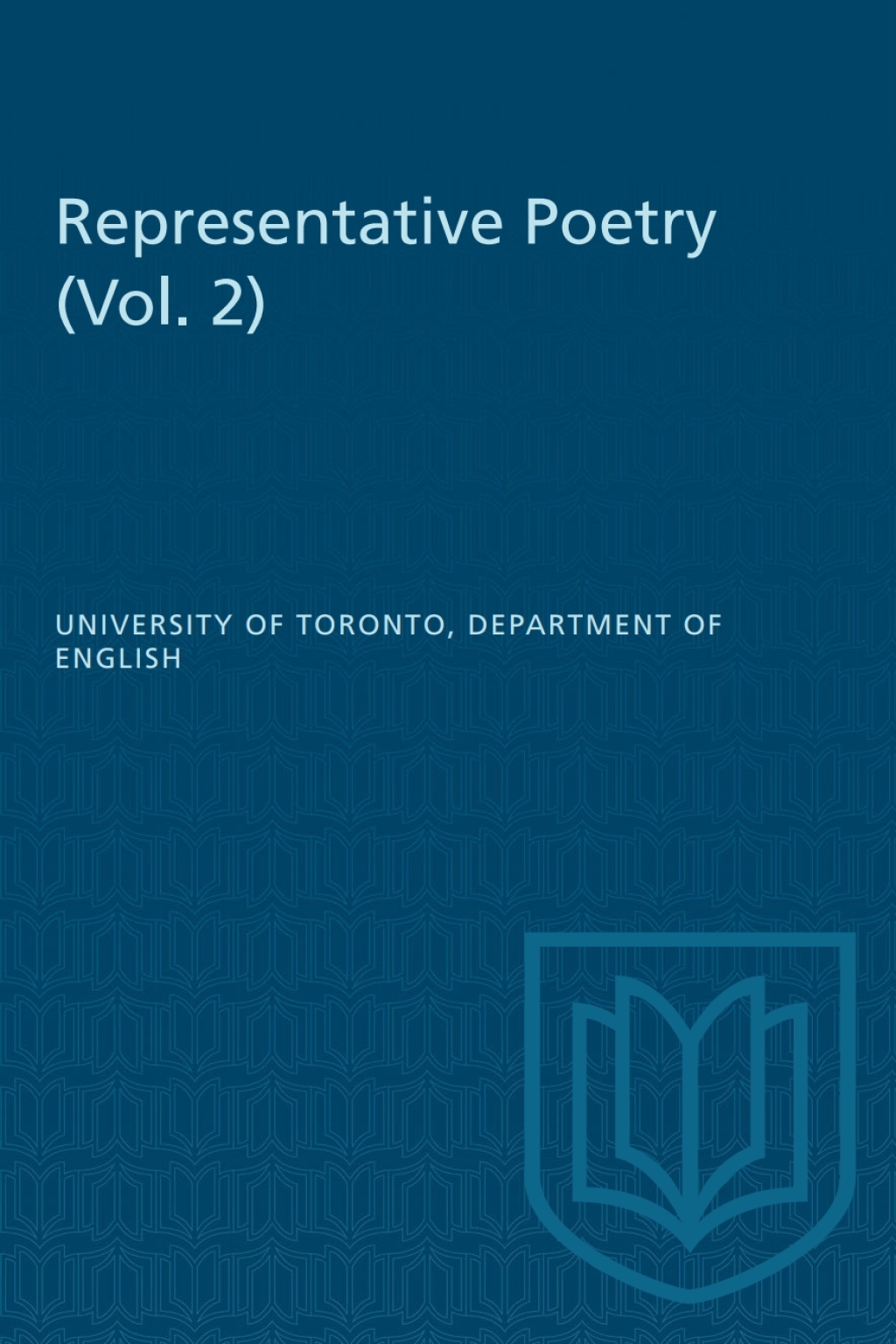 Representative Poetry Volume 2 1st Edition