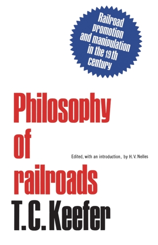 Cover image: Philosophy of Railroads and Other Essays 1st edition 9780802061577