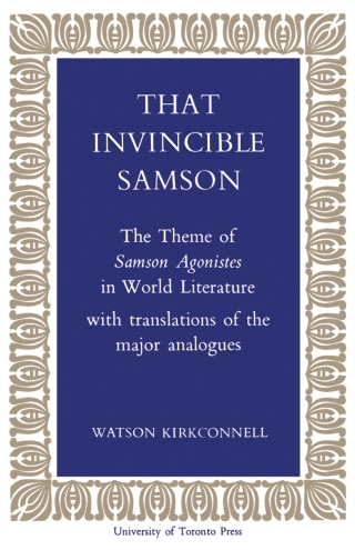 Cover image: That Invincible Samson 1st edition 9781487592356