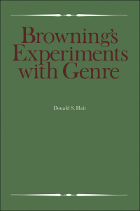 Imagen de portada: Browning's Experiments with Genre 1st edition 9781487591243