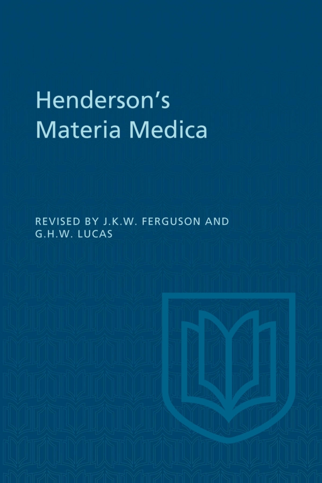 Henderson’s Materia Medica 1st Edition