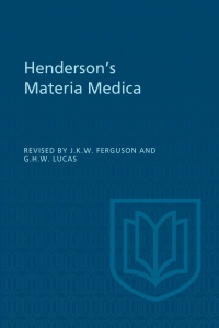 Cover image: Henderson's Materia Medica 1st edition 9781487598518