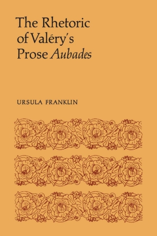 Cover image: The Rhetoric of Valéry's Prose Aubades 1st edition 9781487598761