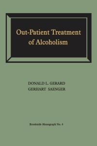 Cover image: Out-Patient Treatment of Alcoholism 1st edition 9781487598969