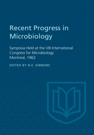 Cover image: Recent Progress in Microbiology VIII 1st edition 9781487599003