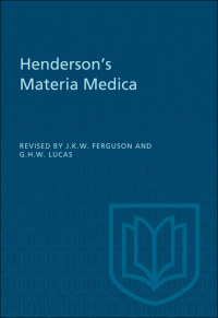 Cover image: Henderson's Materia Medica 1st edition 9781487598518