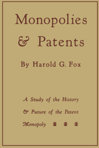 Cover image: Monopolies and Patents 1st edition 9781487598747