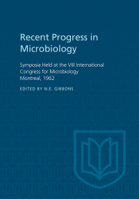 Cover image: Recent Progress in Microbiology VIII 1st edition 9781487599003