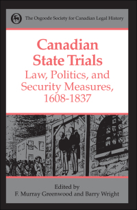 Cover image: Canadian State Trials, Volume I 1st edition 9780802078933