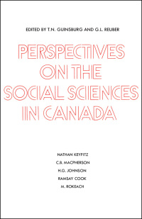 Cover image: Perspectives on the Social Sciences in Canada 1st edition 9780802062482