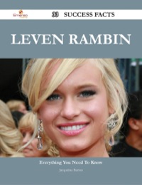 Cover image: Leven Rambin 33 Success Facts - Everything you need to know about Leven Rambin 9781488544194