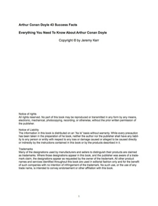 Titelbild: Arthur Conan Doyle 43 Success Facts - Everything you need to know about Arthur Conan Doyle 9781488551604