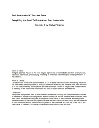 Cover image: Paul the Apostle 167 Success Facts - Everything you need to know about Paul the Apostle 9781488555404