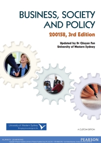 صورة الغلاف: Business, Society and Policy 200158 (Custom Edition) 3rd edition 9781488610783