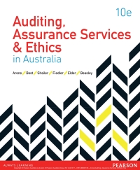 Cover image: Auditing, Assurance Services & Ethics in Australia 10th edition 9781488609138