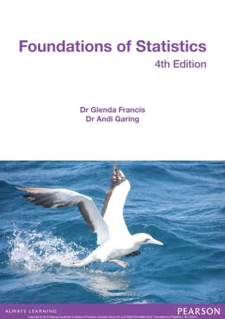 Cover image: Foundations of Statistics (Pearson Original Edition) 4th edition 9781488613432