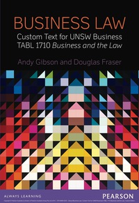 Cover image: Business Law (Custom Edition for UNSW BusinessTABL 1710) 1st edition 9781488614255