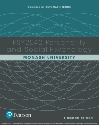 Cover image: Personality and Social Psychology PSY2042 (Custom Edition) 1st edition 9781488619960