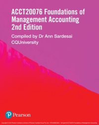 Cover image: Foundations of Management Accounting ACCT20076 (Custom Edition) 2nd edition 9781488623844