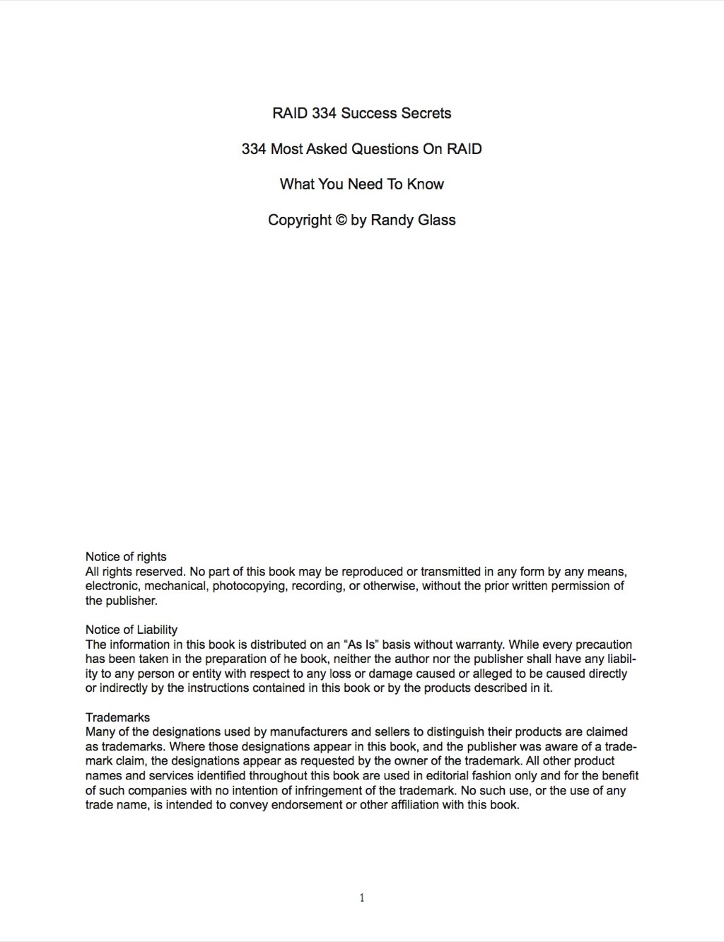 RAID 334 Success Secrets – 334 Most Asked Questions On RAID – What You Need To Know