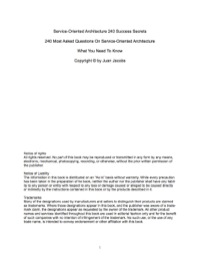 Cover image: Service-Oriented Architecture 240 Success Secrets - 240 Most Asked Questions On Service-Oriented Architecture - What You Need To Know 9781488852121